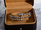 [⭐Veya]SERPENTI BRACELET SILVER DIAMOND DOUBLE ROW
