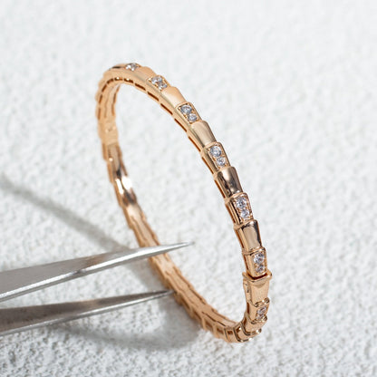 [⭐Miroze]SERPENTI SMALL BRACELET PINK GOLD DIAMOND
