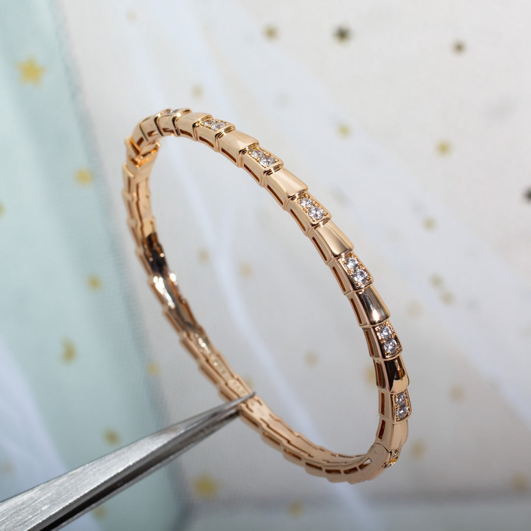 [⭐Miroze]SERPENTI SMALL BRACELET PINK GOLD DIAMOND