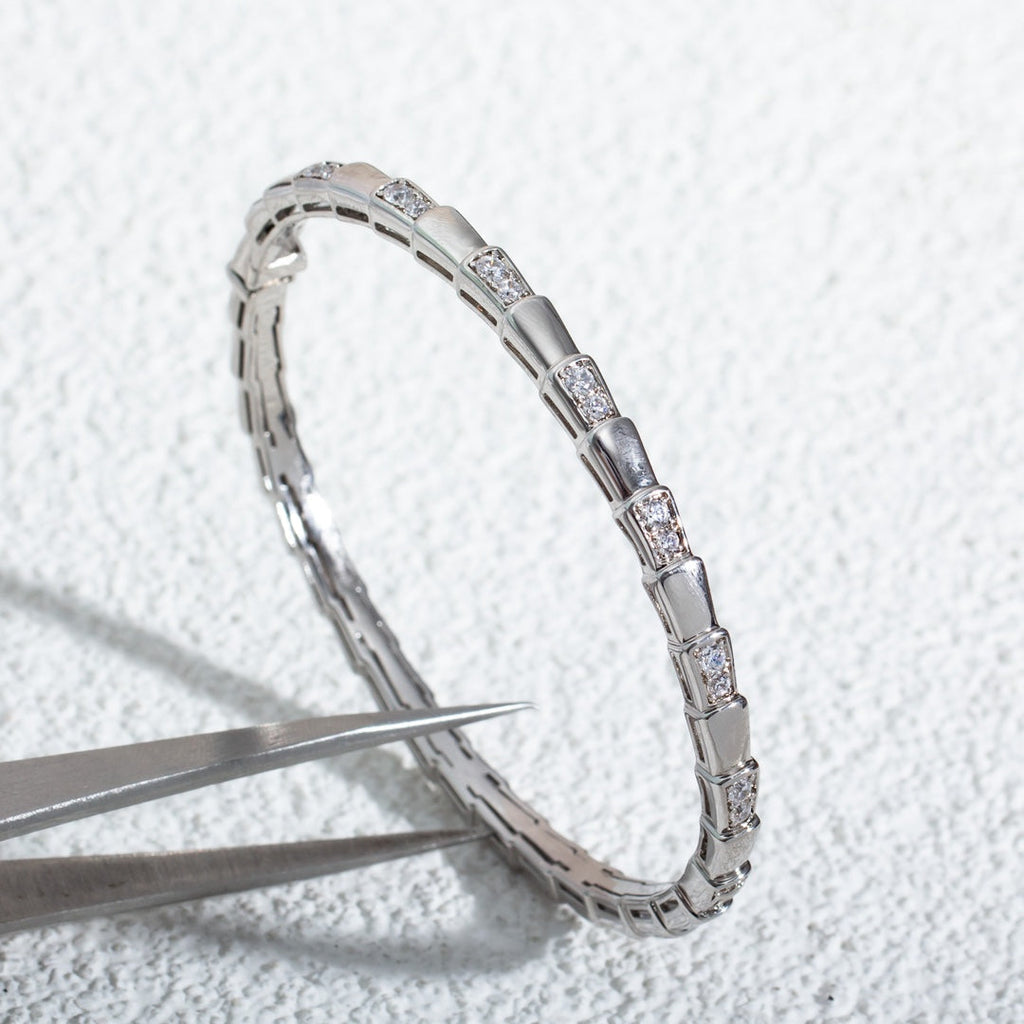 [⭐Veya]SERPENTI BRACELET SILVER DIAMOND