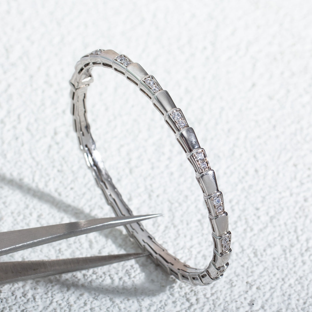 [⭐Veya]SERPENTI BRACELET SILVER DIAMOND