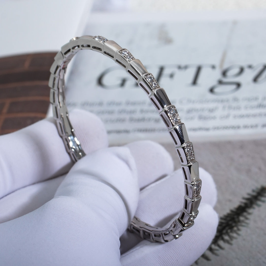 [⭐Miroze]SERPENTI BRACELET SILVER DIAMOND