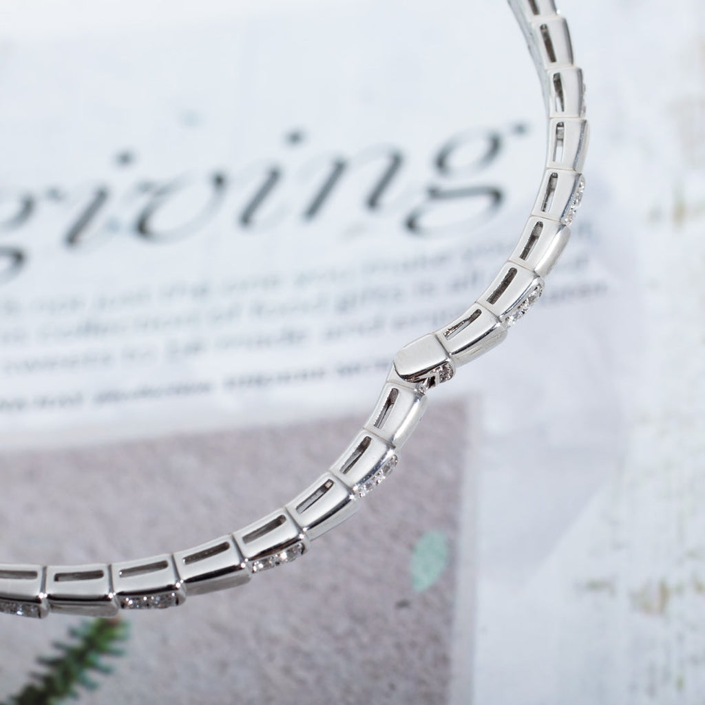 [⭐Veya]SERPENTI BRACELET SILVER DIAMOND
