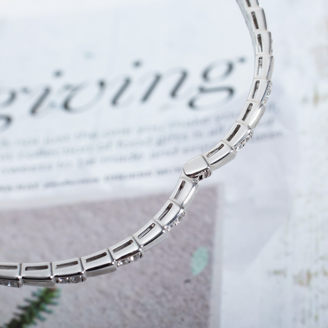 [⭐Miroze]SERPENTI BRACELET SILVER DIAMOND