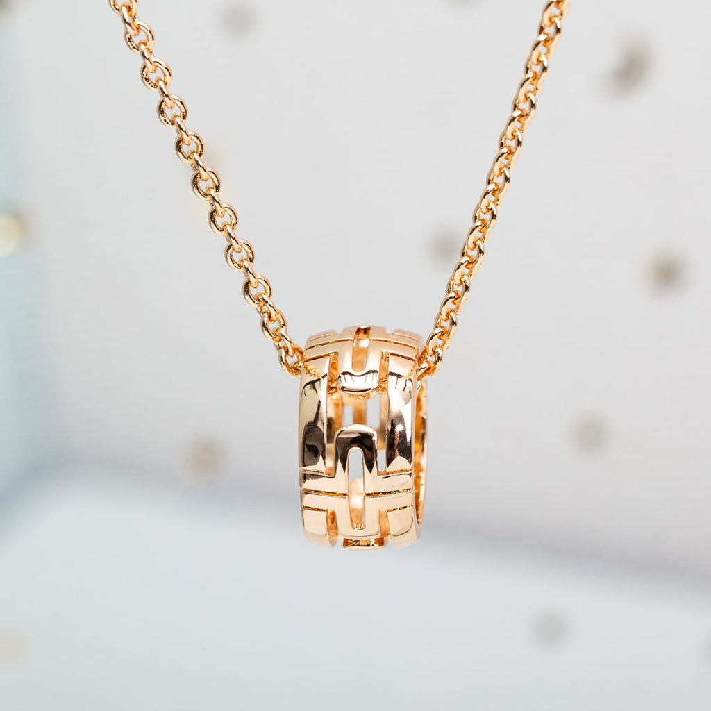 [⭐Veya]PARENTESI NECKLACE PINK GOLD