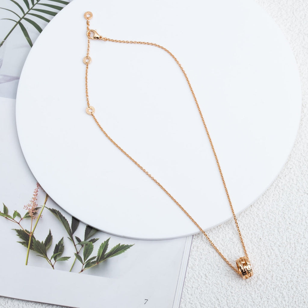 [⭐Veya]PARENTESI NECKLACE PINK GOLD