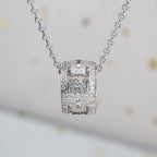 [⭐Veya]PARENTESI NECKLACE SILVER DIAMOND