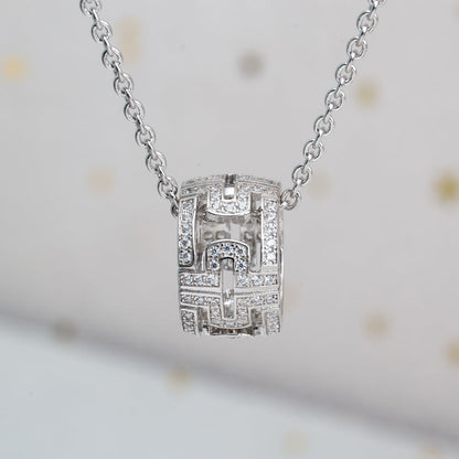 [⭐Miroze]PARENTESI NECKLACE SILVER DIAMOND