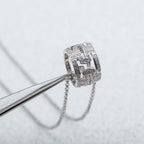 [⭐Veya]PARENTESI NECKLACE SILVER DIAMOND