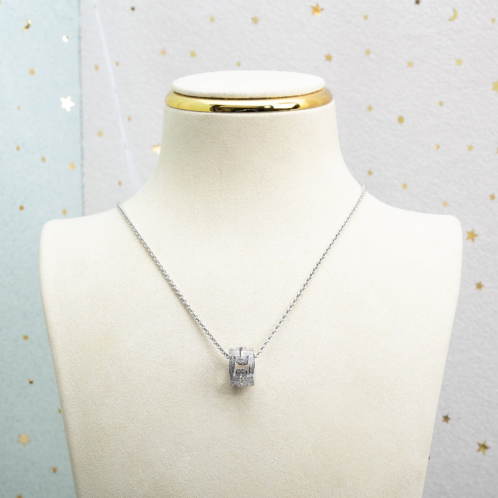 [⭐Veya]PARENTESI NECKLACE SILVER DIAMOND