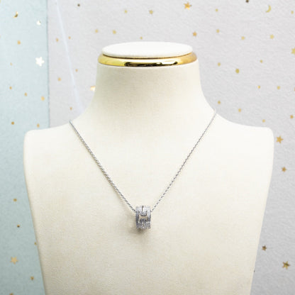 [⭐Miroze]PARENTESI NECKLACE SILVER DIAMOND