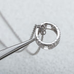 [⭐Veya]PARENTESI NECKLACE SILVER DIAMOND