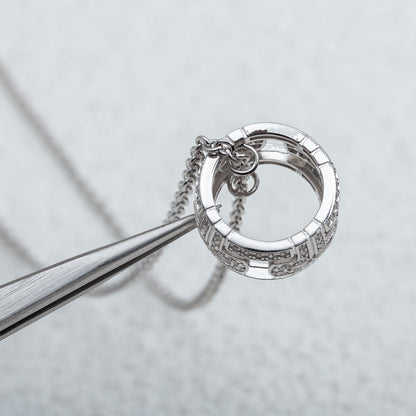 [⭐Miroze]PARENTESI NECKLACE SILVER DIAMOND