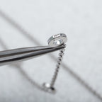 [⭐Veya]PARENTESI NECKLACE SILVER DIAMOND