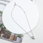 [⭐Veya]PARENTESI NECKLACE SILVER DIAMOND
