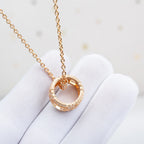 [⭐Veya]PARENTESI NECKLACE PINK GOLD DIAMOND