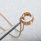 [⭐Veya]PARENTESI NECKLACE PINK GOLD DIAMOND