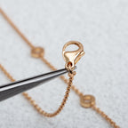[⭐Veya]PARENTESI NECKLACE PINK GOLD DIAMOND