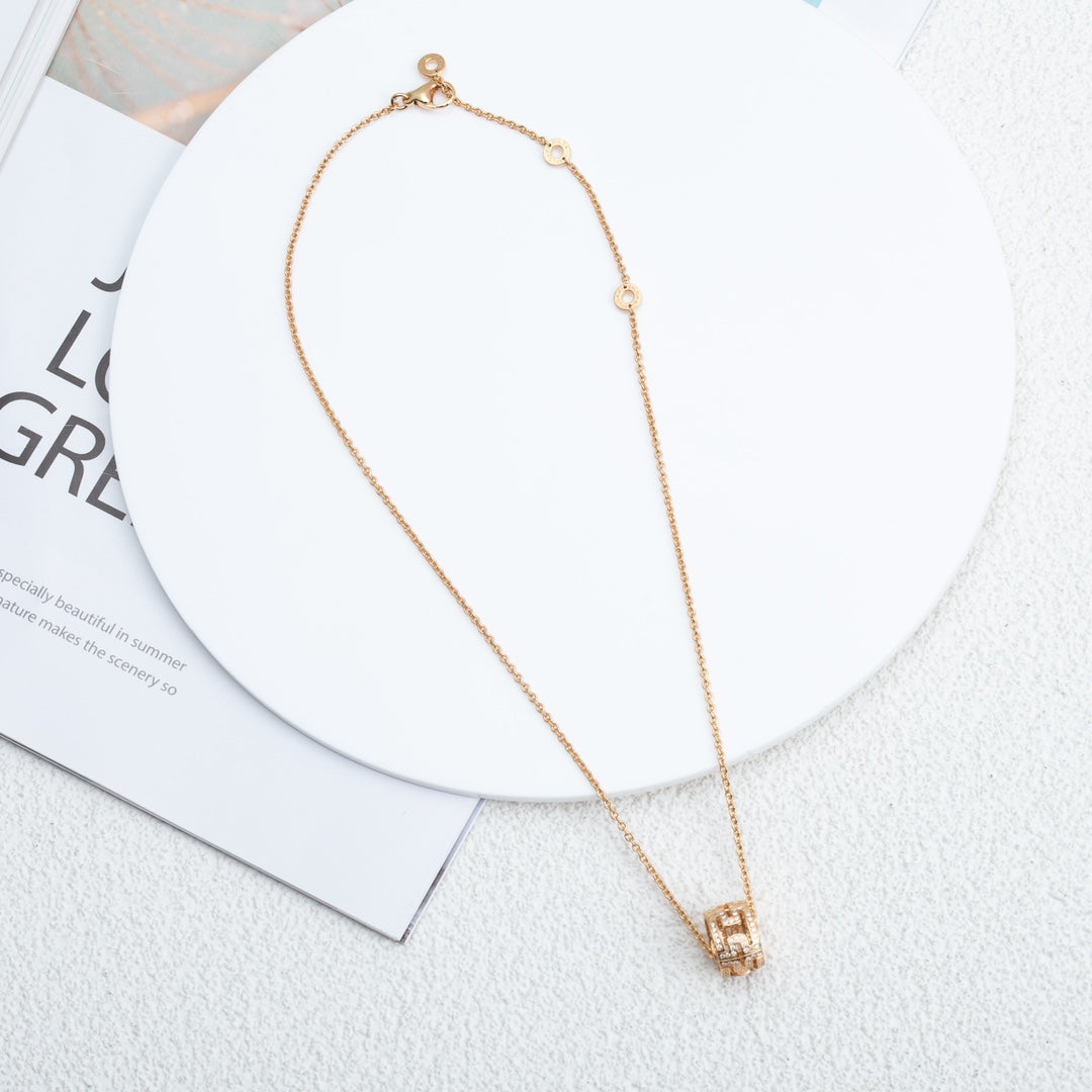 [⭐Miroze]PARENTESI ネックレス ピンクゴールド ダイヤモンド