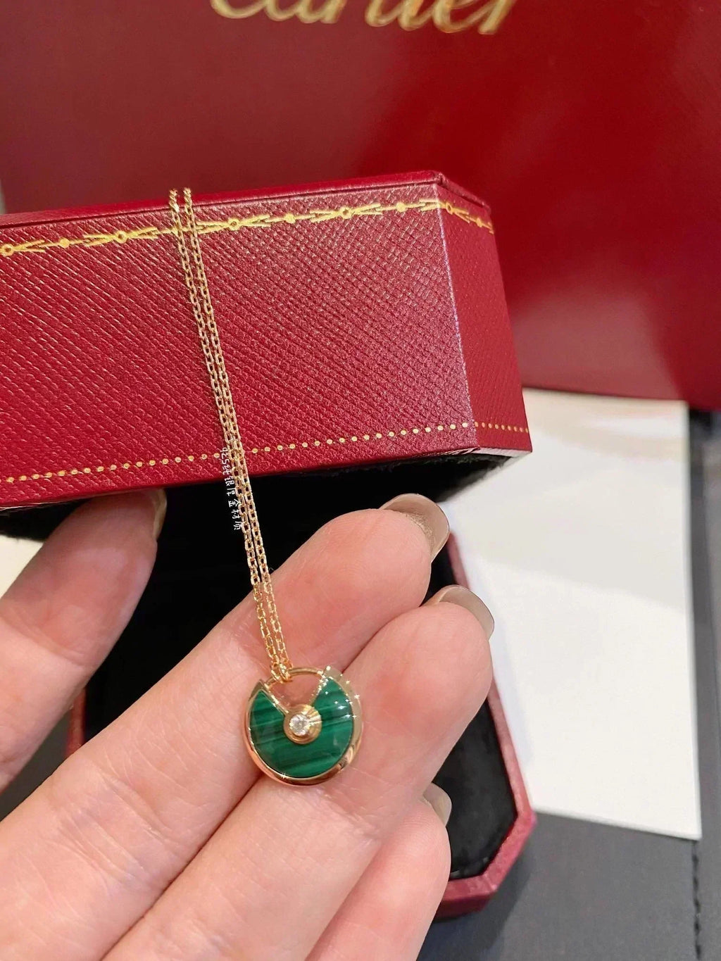 ⭐Miroze AMULETTE ROSE GOLD MALACHITE NECKLACE