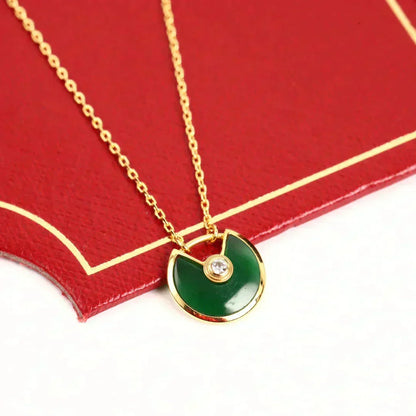 [⭐Miroze]AMULETTE GOLD MALACHITE NECKLACE
