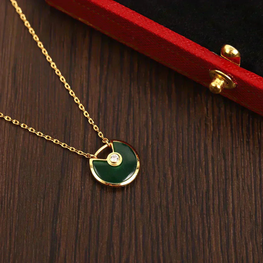 [⭐Miroze]AMULETTE GOLD MALACHITE NECKLACE
