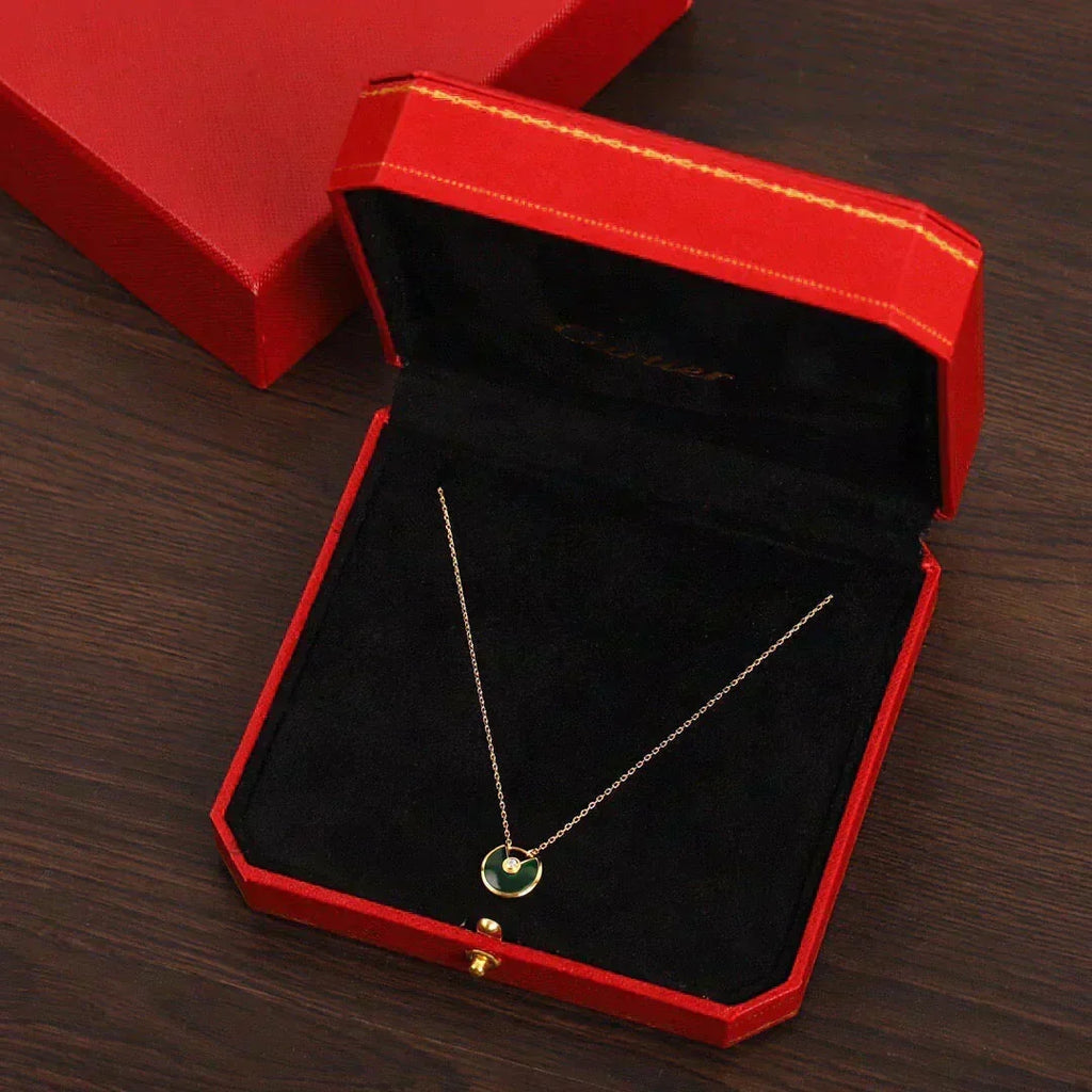 ⭐Miroze AMULETTE GOLD MALACHITE NECKLACE