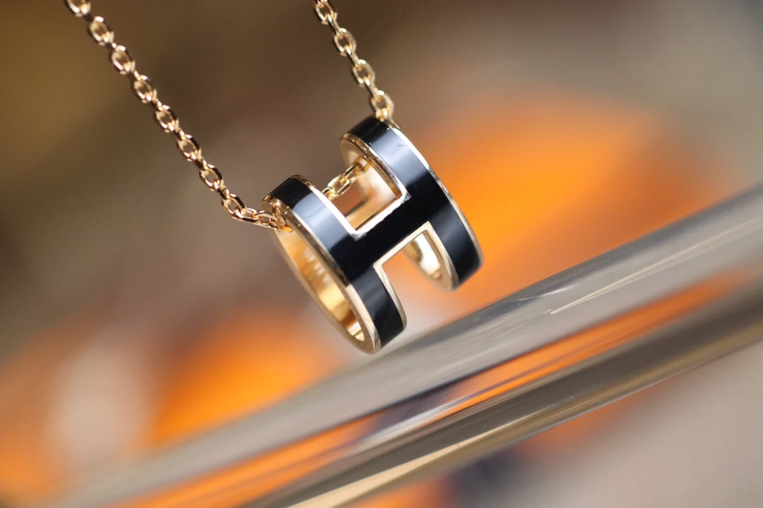 [⭐Miroze]POP H PEDANT PINK GOLD