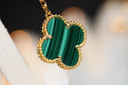 ⭐Miroze CLOVER EARRINGS GOLD MALACHITE DIAMOND 3 MOTIF