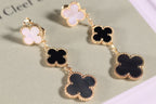 ⭐Miroze CLOVER EARRINGS GOLD ONYX MOP 3 MOTIF