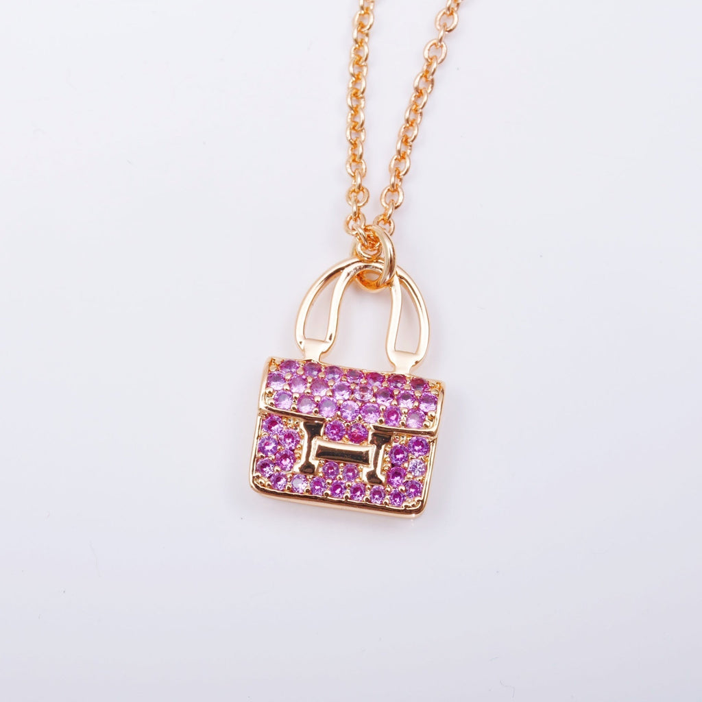⭐Miroze CONSTANCE PEDANT PURPLE DIAMOND NECKLACE