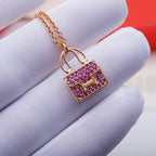 ⭐Miroze CONSTANCE PEDANT PURPLE DIAMOND NECKLACE