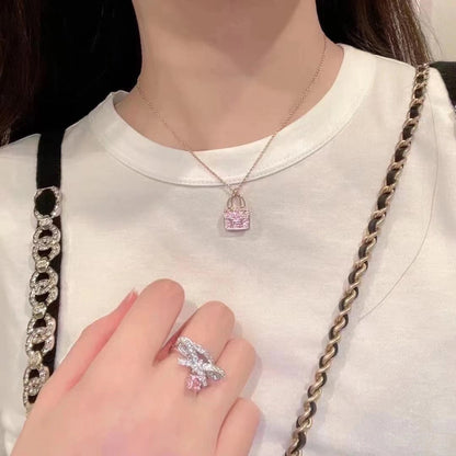 [⭐Miroze]CONSTANCE PEDANT PURPLE DIAMOND NECKLACE