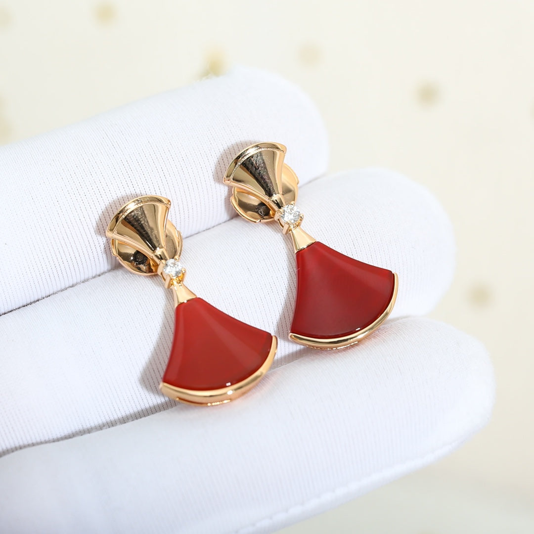 [⭐Veya]DREAM Carnelian PINK GOLD EARRINGS