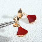 [⭐Veya]DREAM Carnelian PINK GOLD EARRINGS