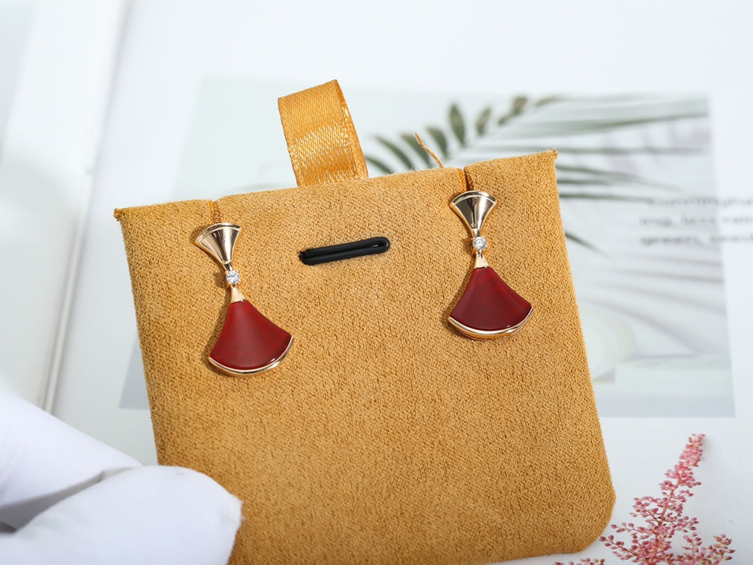 [⭐Veya]DREAM Carnelian PINK GOLD EARRINGS