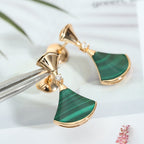 [⭐Veya]DREAM MALACHITE PINK GOLD EARRINGS