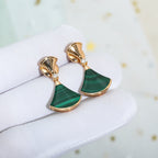 [⭐Veya]DREAM MALACHITE PINK GOLD EARRINGS