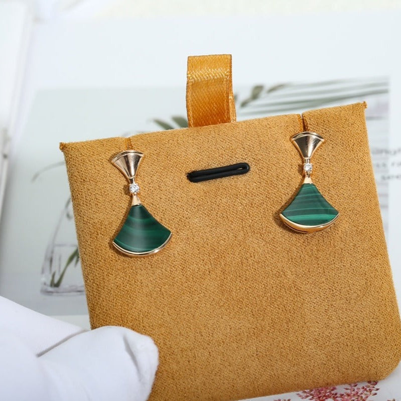 [⭐Veya]DREAM MALACHITE PINK GOLD EARRINGS