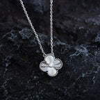 ⭐Miroze CLOVER  15MM DIAMOND LASER NECKLACE SILVER