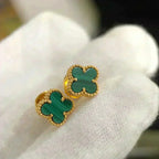 ⭐Miroze CLOVER MINI 9.5MM MALACHITE  EARRINGS