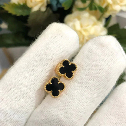 [⭐Miroze]CLOVER MINI 9.5MM BLACK MOP EARRINGS