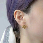 ⭐Miroze CLOVER MEDIUM 1 MOTIFS LASER EARRINGS