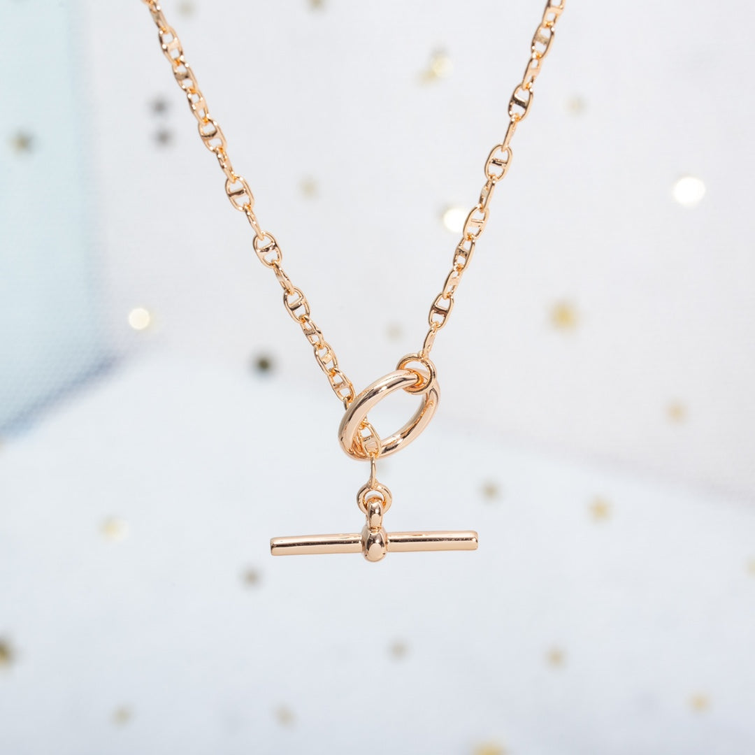 ⭐Miroze ECHAPPEE NECKLACE PINK GOLD