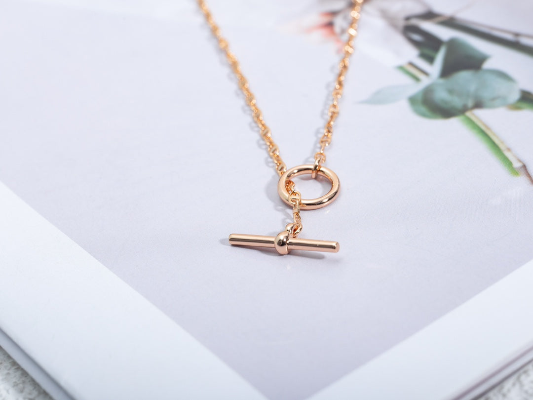 [⭐Miroze]ECHAPPEE NECKLACE PINK GOLD