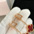 ⭐Miroze CLOVER 2 MOTIF  LASER CARNELIAN EARRINGS