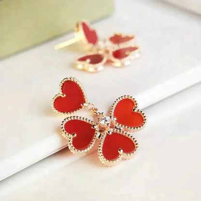 [⭐Miroze]SWEET CLOVER CARNELIAN EARRINGS
