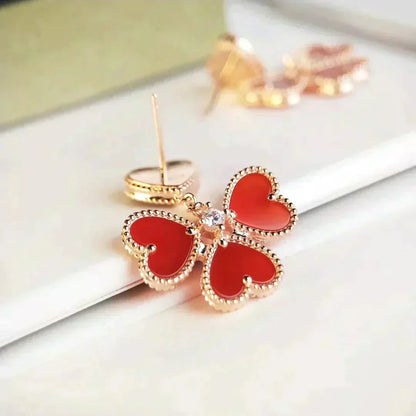 [⭐Miroze]SWEET CLOVER CARNELIAN EARRINGS