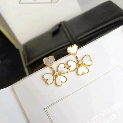 [⭐Miroze]CLOVER SWEET WHITE MOP EARRINGS