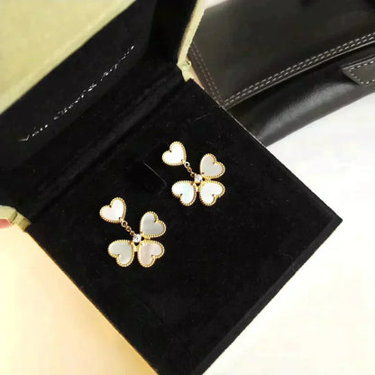 [⭐Miroze]CLOVER SWEET WHITE MOP EARRINGS